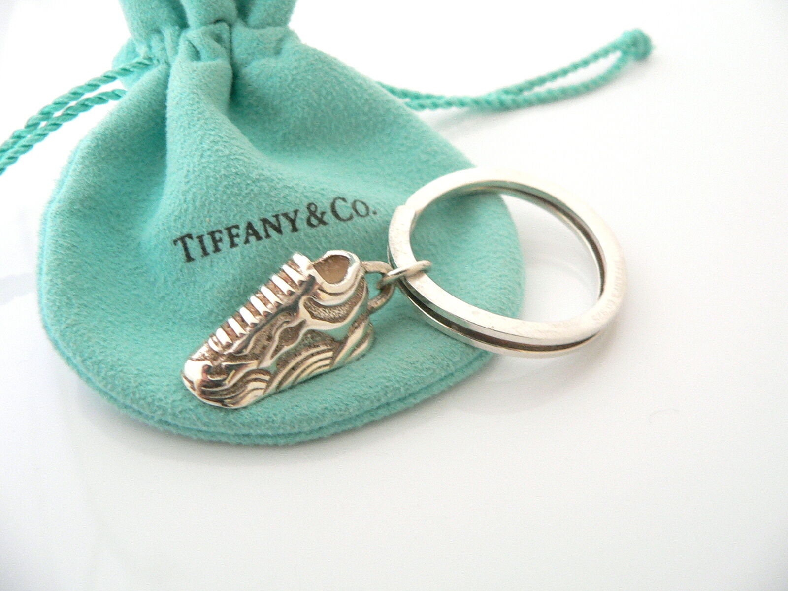 Tiffany and Co Silver Sneakers Running Shoes Key Ring Keyring Key Chain Pouch Gift Sports Lover Runner Etsy