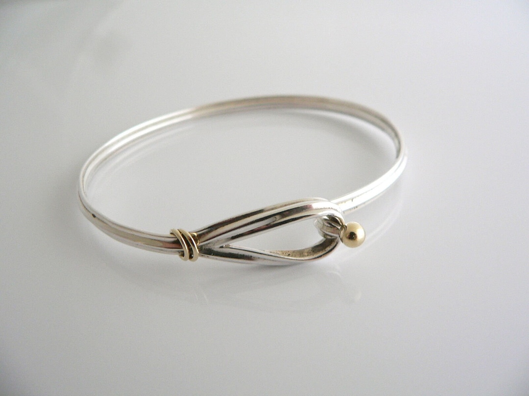 TIFFANY&Co. Knot Hook Bangle 925×14K コンビ TIFFANY&Co. Knot Hook Bangle 925×14K コンビ
