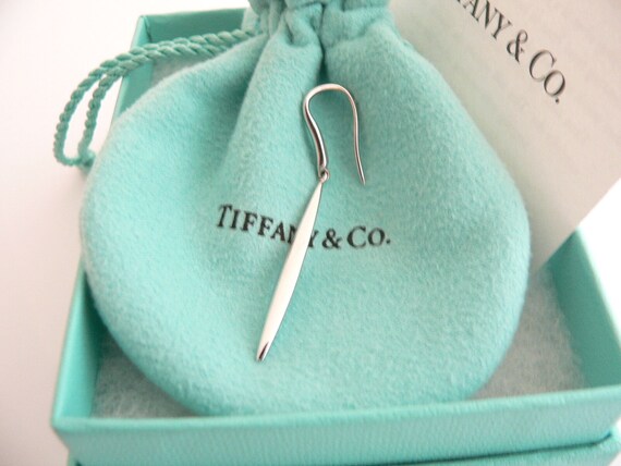 Tiffany And Co 18K Gold Feather Dangling Dangle E… - image 7