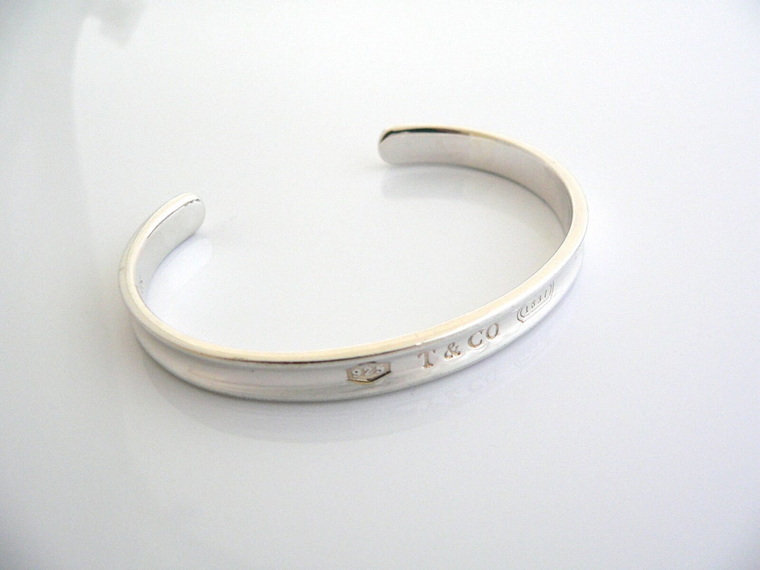 Tiffany & Co 1837 Cuff Bracelet Sterling Silver Bangle 925 Love