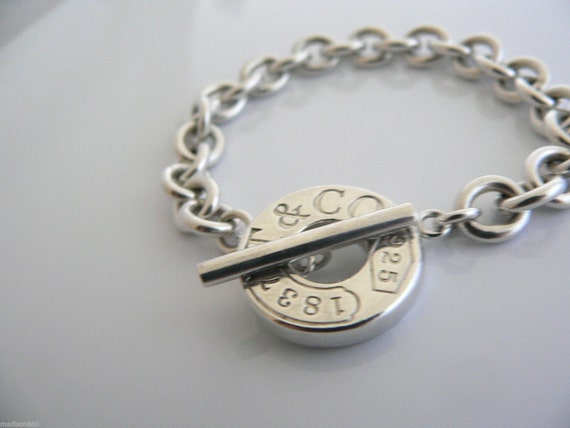 訳あり　ティファニー　1837 ウォッチ　チャーム Tiffany & Co Silver 1837 Circle Toggle Clasp Charm Bracelet