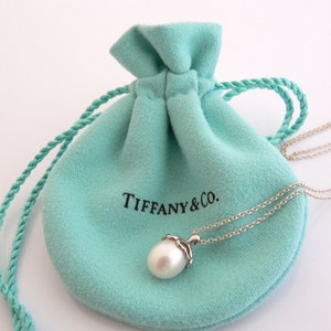 Tiffany & Co Sterling Silver Heart Cap Collar colgante Colgante Cadena de encanto Rare Long Length 21 pulgadas imagen 2