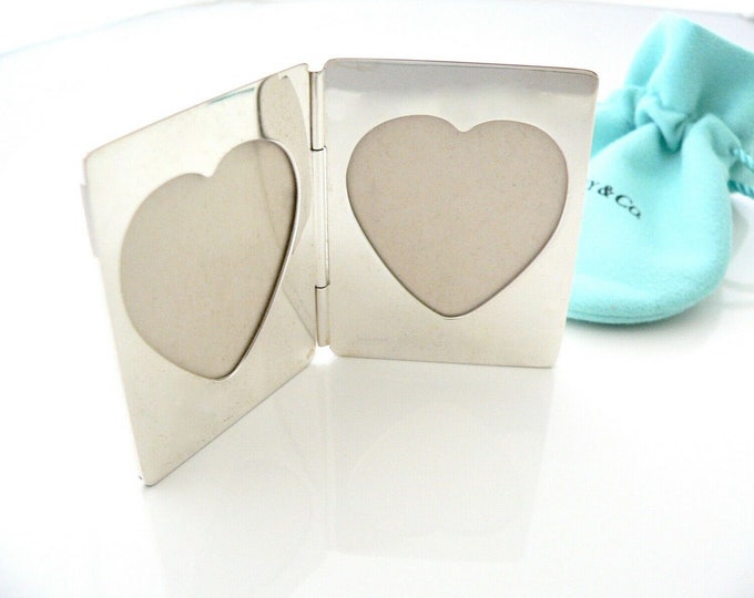 Tiffany & Co Heart Folding Foldable Picture Frame Photo Heirloom Love