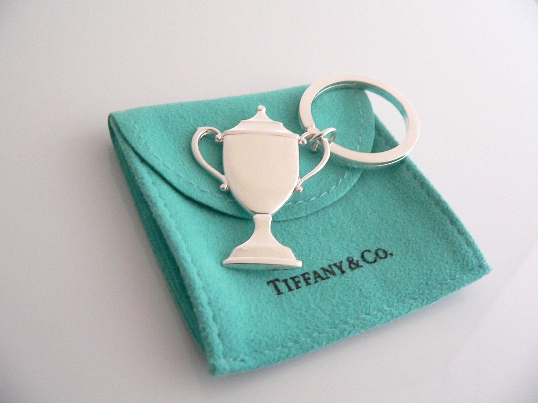 Tiffany & Co Silver Trophy Key Ring Key Chain Keychain Winner Award ...