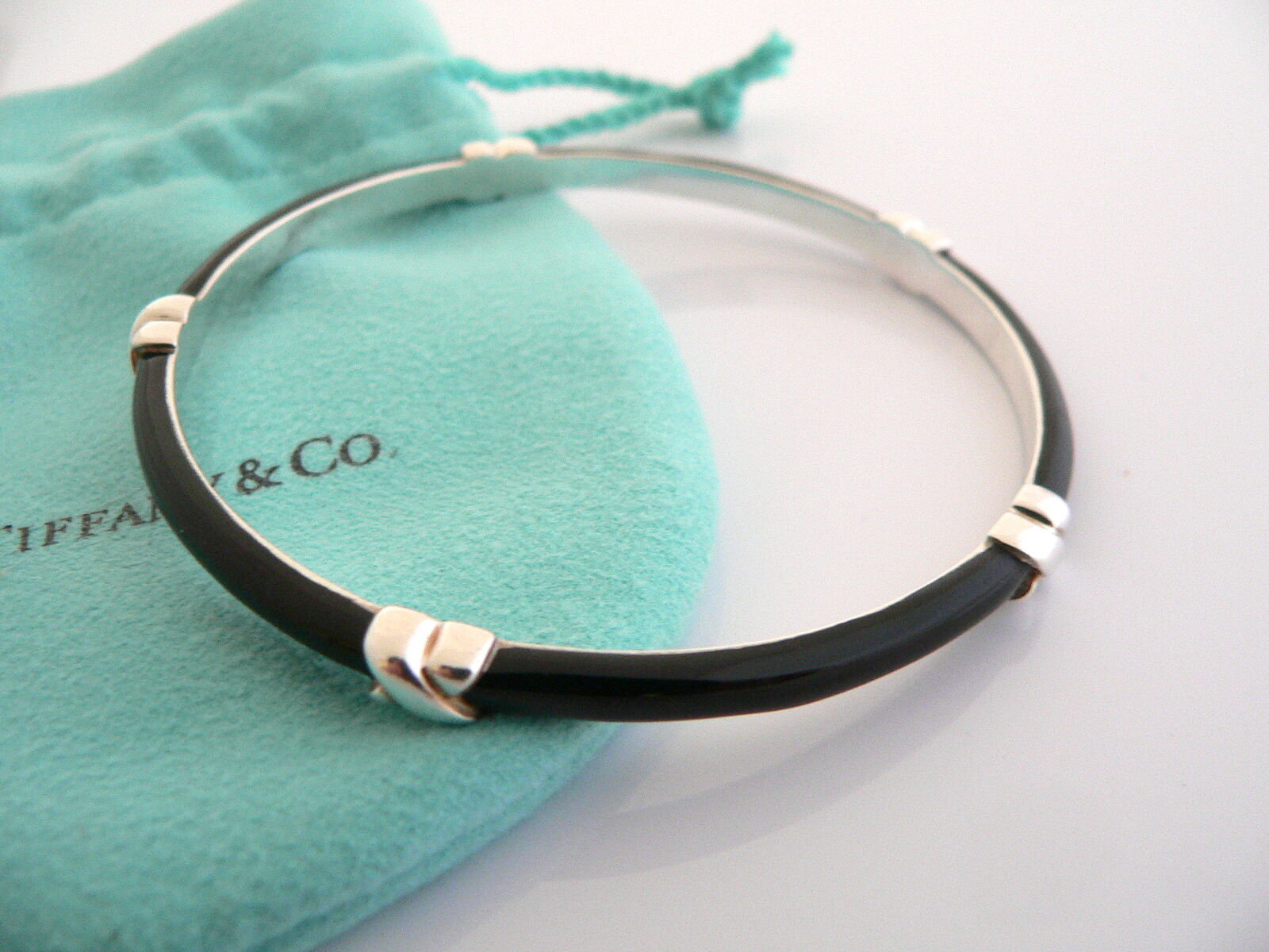 レビュー高評価アイテム特集｜ファッション通販 Silver Co and Tiffany Black Bangle X Signature Enamel アクセサリー