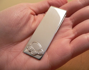 Tiffany And Co Sterling Silver Dog Cat Paw Money Clip Holder Dog Cat Animal Lover Gift Excellent Condition Man Gentleman Gift Anniversary