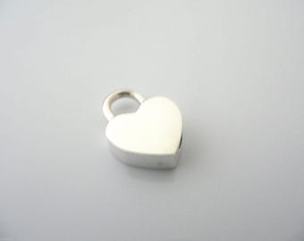 Tiffany & Co Heart Padlock Pendant 4 Necklace Bracelet Blank Excellent Gift for Her Birthday Love Anniversary Valentines Silver Jewelry 925