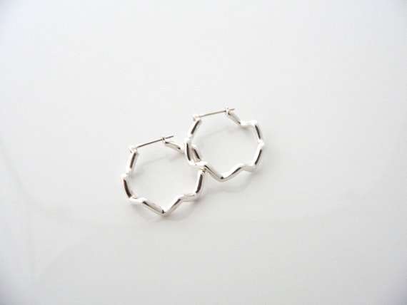 Tiffany Co Silver Picasso Zig Zag Earrings Hoops Rare Excellent Gift Love Statement Birthday Etsy Canada