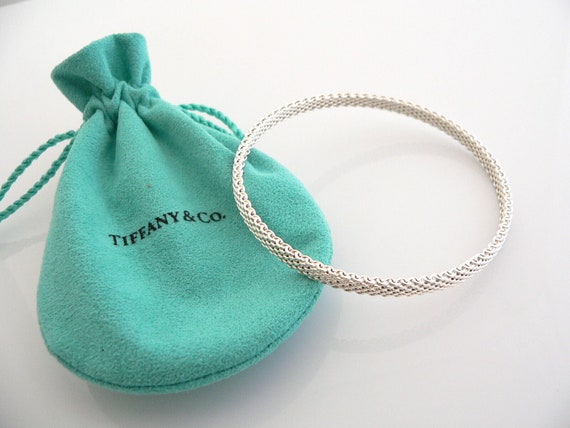 Tiffany And Co Silver Somerset Mesh Narrow Bracel… - image 2