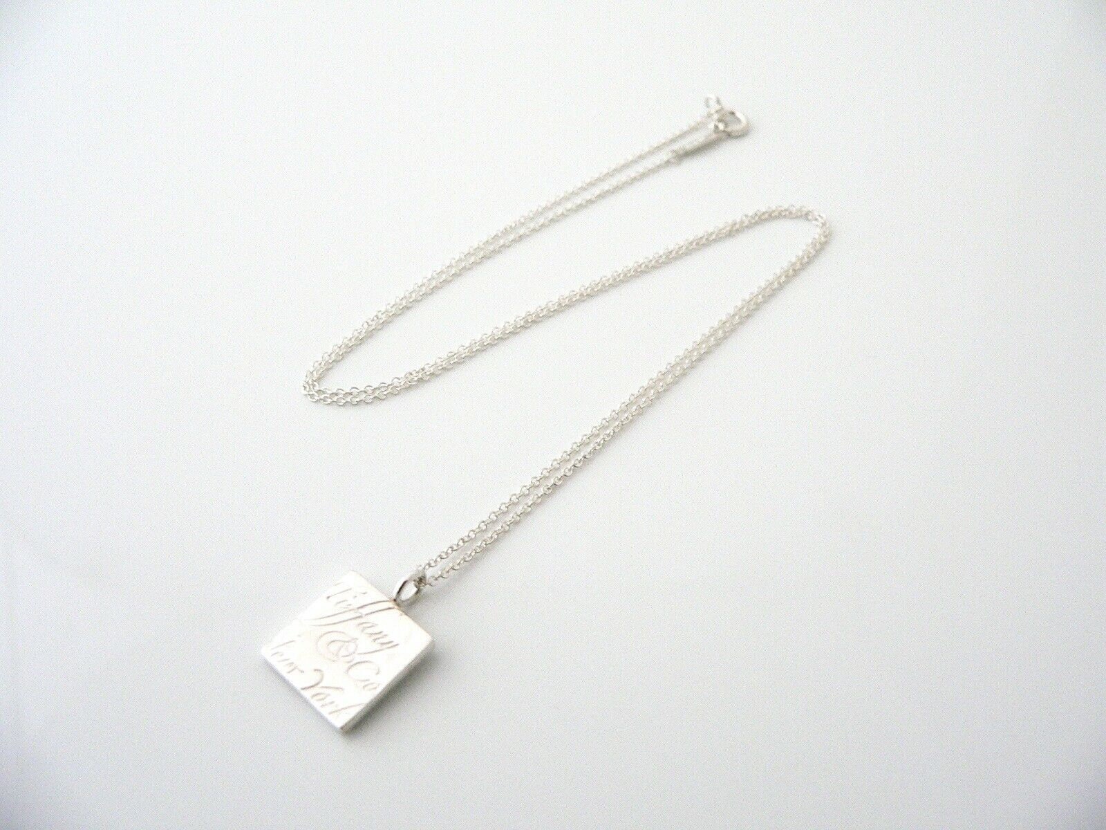 Tiffany square necklace deals
