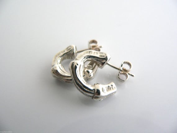 Nature Bamboo Earrings Hoops Rare 