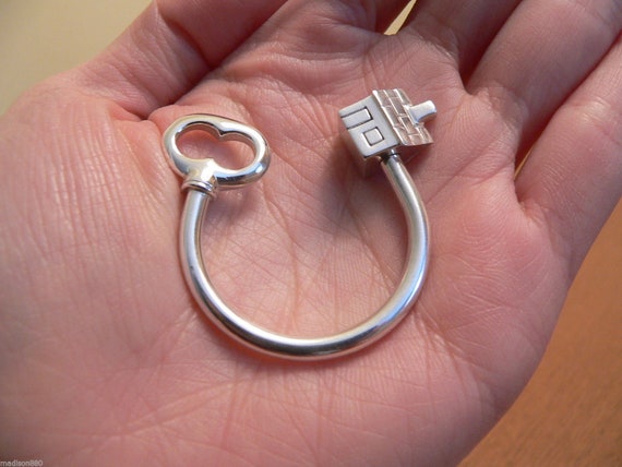 小物 OLD TIFFANY SILVER KEY RING Vintage Tiffany & Co Sterling Silver Horseshoe Key Chain Key Ring