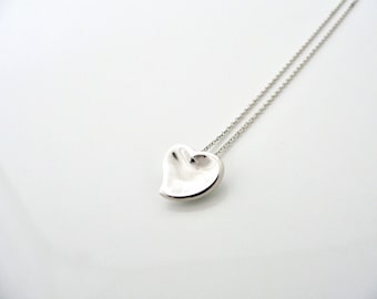 Tiffany Co Heart Necklace Carved Love Pendant Chain Silver Gift Anniversary Birthaday Christmas Statement Gift