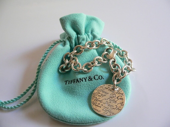 Tiffany And Co Silver Large Notes Bracelet Bangle Chain Rare Tiffany And Co Silver Large Notes Bracelet Bangle Chain Rare