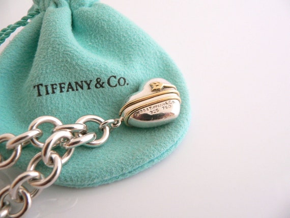 Tiffany And Co Silver 18K Gold Heart Arrow Charm … - image 4