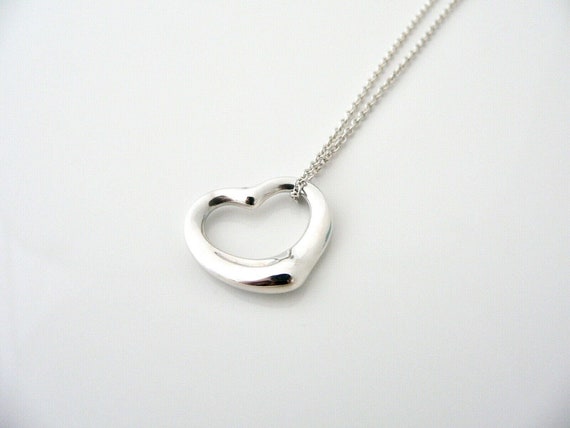 Tiffany And Co Open Heart Necklace Pendant Charm … - image 1