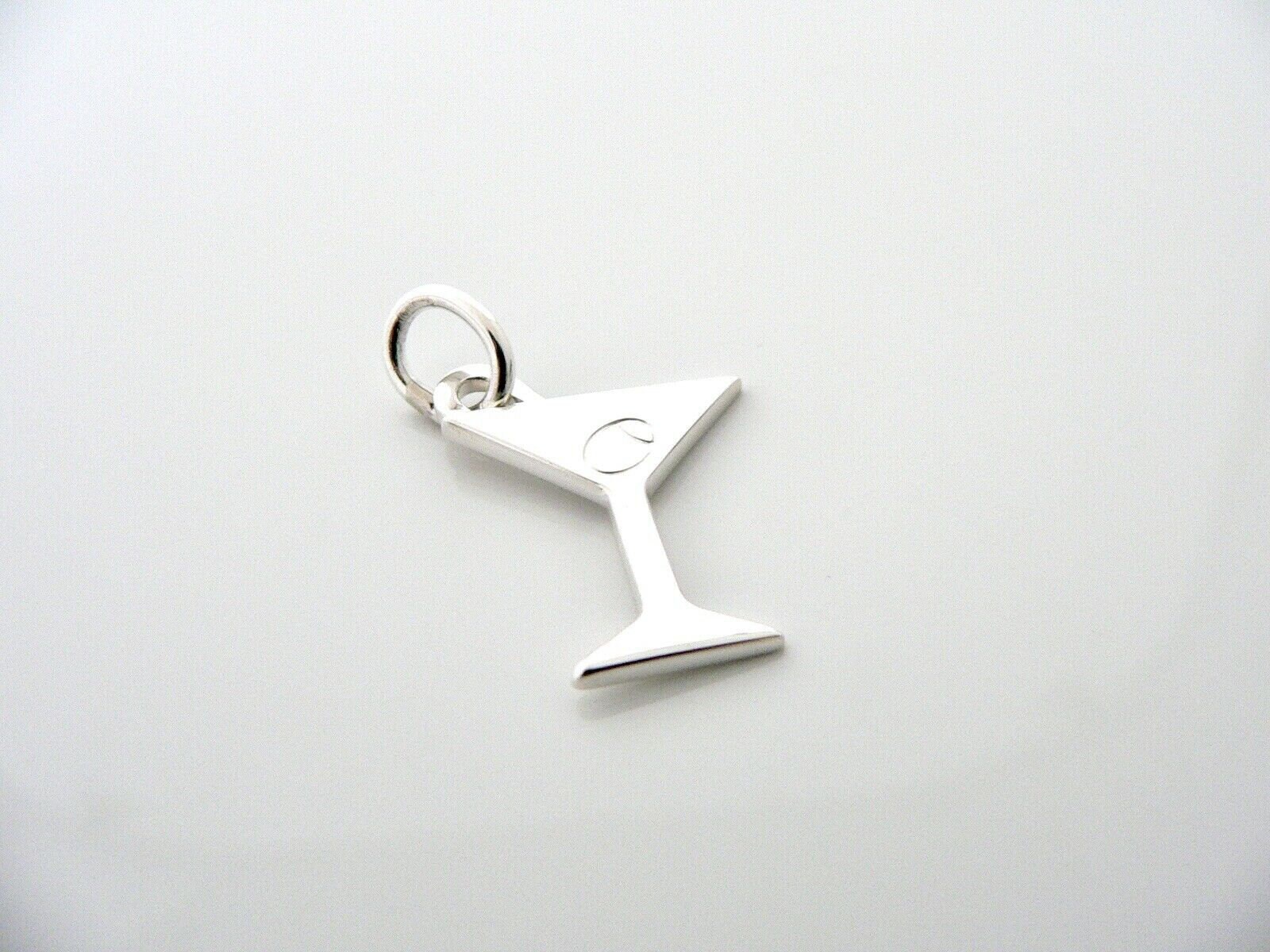 Tiffany And Co Silver Martini Glass Olive Charm Jump Ring 4 Tiffany And Co Silver Martini Glass Olive Charm Jump Ring 4