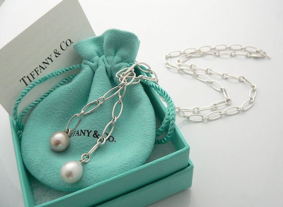 Tiffany & Co. Pre-Owned Tiffany Co. Elsa Peretti Platinum 0.82 ct Diamond  and South Sea Keshi Pearl Necklace TI01-052022-P - Jomashop