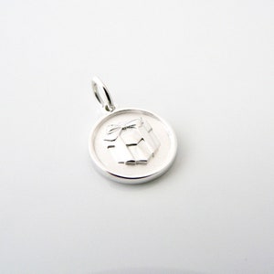 Tiffany & Co Silver Gift Box Round Charm Pendant Excellent Love Gift for Yourself Anniversary Christmas Birthday Present image 1