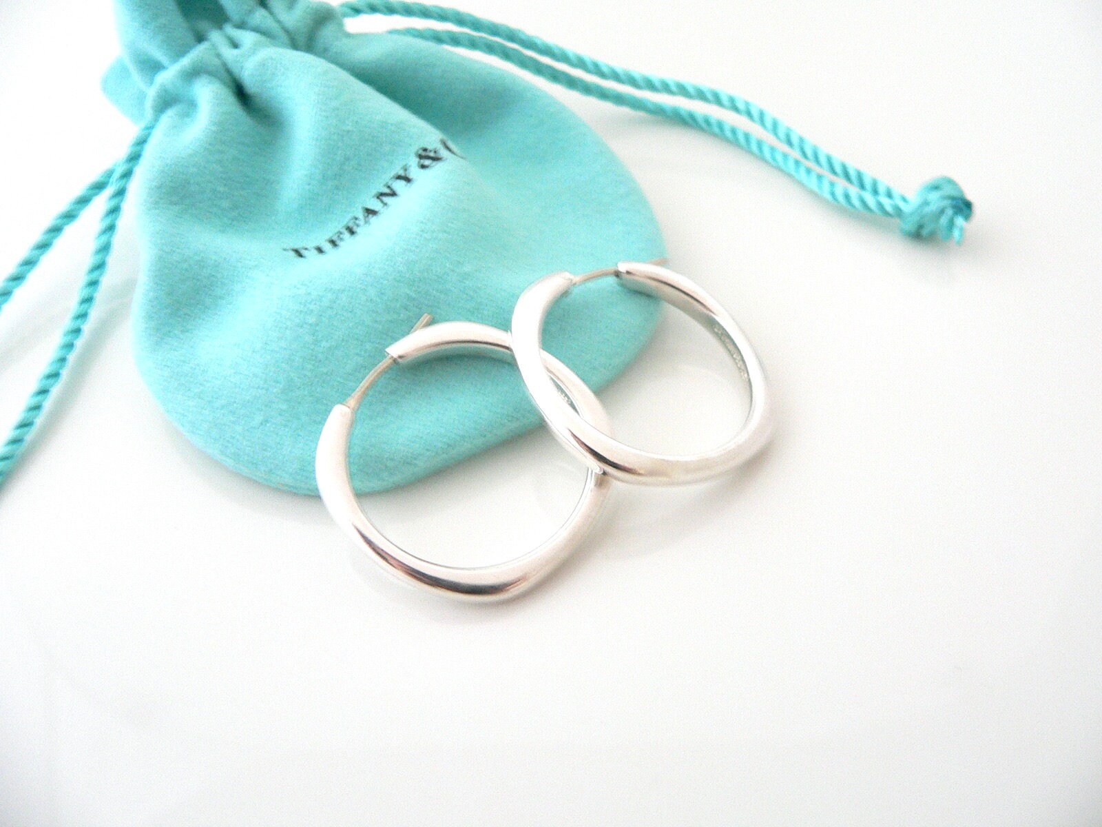 Tiffany hoop earrings silver sale