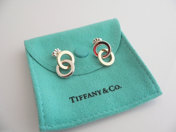 Tiffany & Co Silver 18K Gold Circles Dangling Dan… - image 2