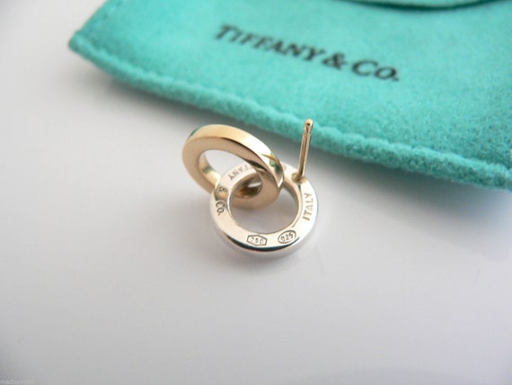 Tiffany & Co Silver 18K Gold Circles Dangling Dan… - image 7