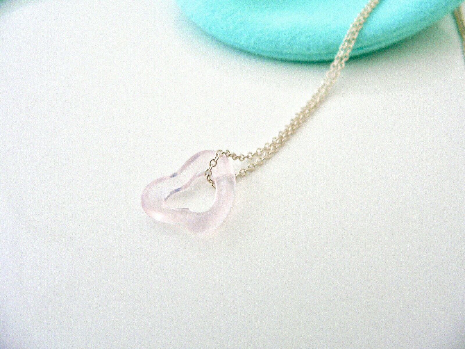 tiffany and co pink heart necklace