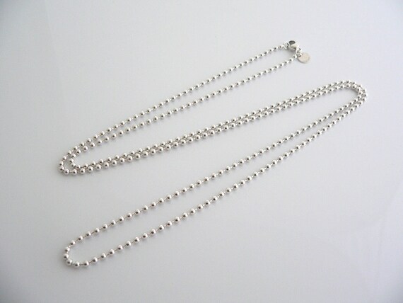 34 Inch Long Beaded Ball Bead Necklace 