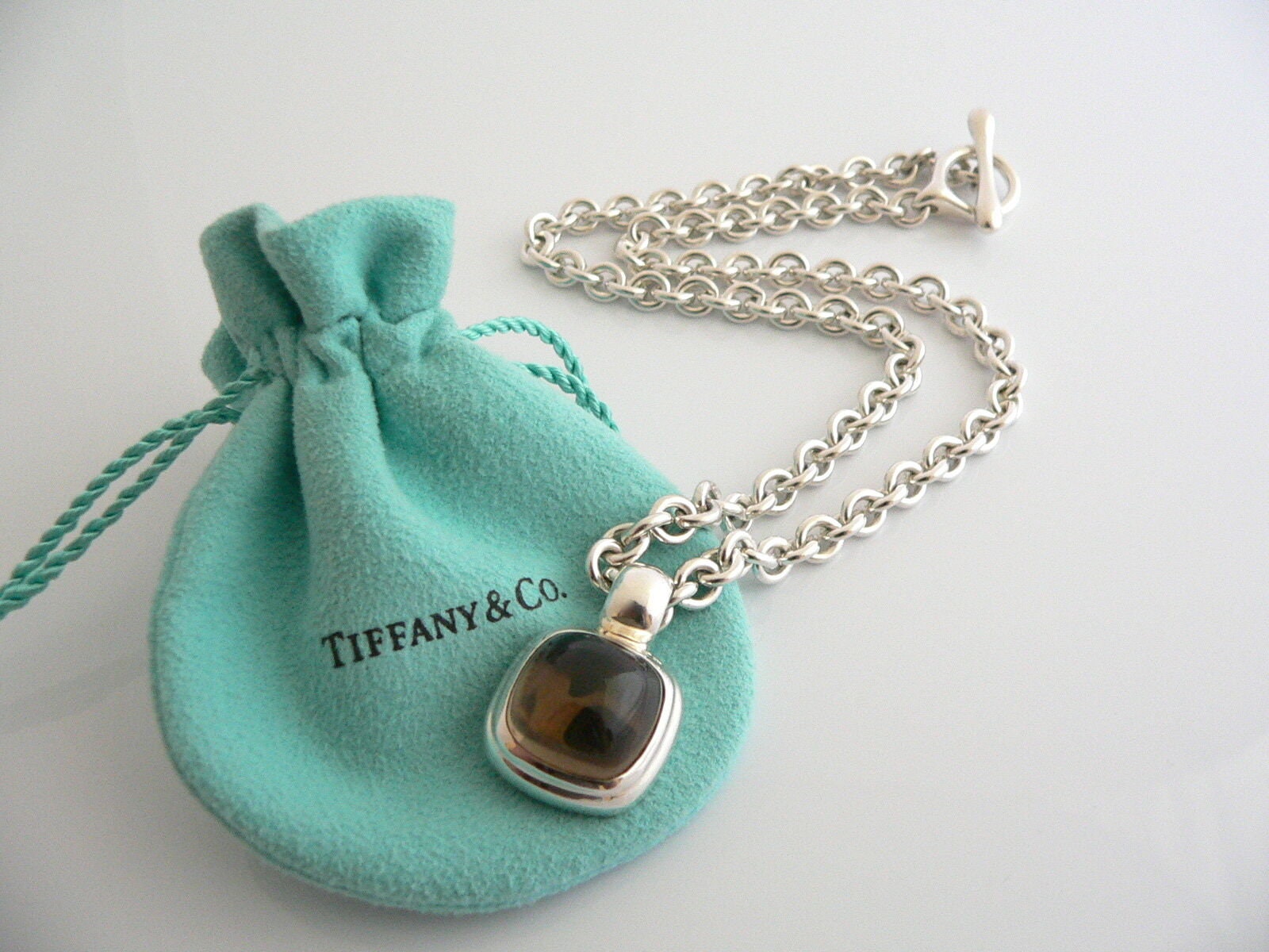 アクセサリー TIFFANY & CO. Tiffany & Co Toggle Necklace Smoky Quartz Pendant Silver and