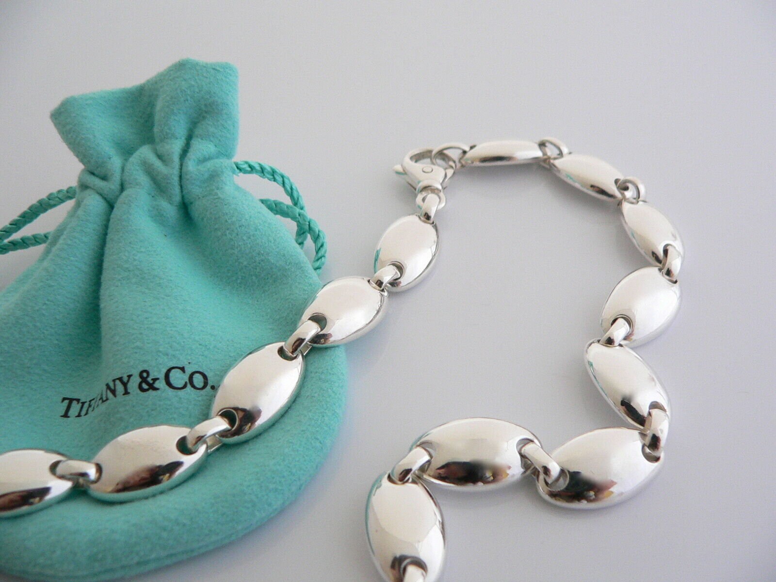 Silver Pebble Necklace Choker Chain 
