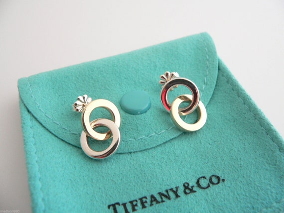 Tiffany & Co Silver 18K Gold Circles Dangling Dan… - image 4