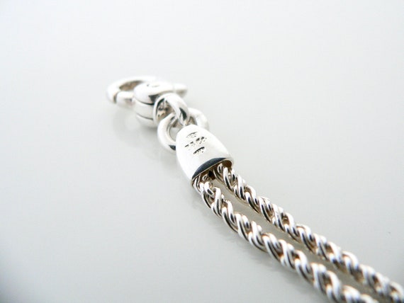 Tiffany And Co Silver Double Rope Love Knot Neckl… - image 6