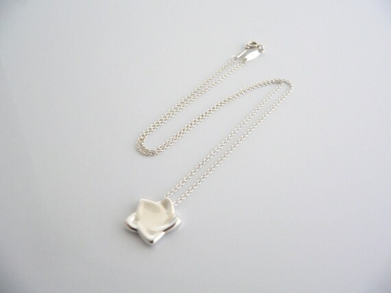 Tiffany and Co Peretti Star Necklace Pendant Charm Chain Rare