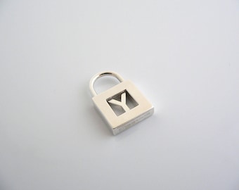 Tiffany & Co Alphabet Y Padlock Charm Gift Love Personalized Letter Pendant Christmas Birthday Anniversary Tiffany Co Jewelry