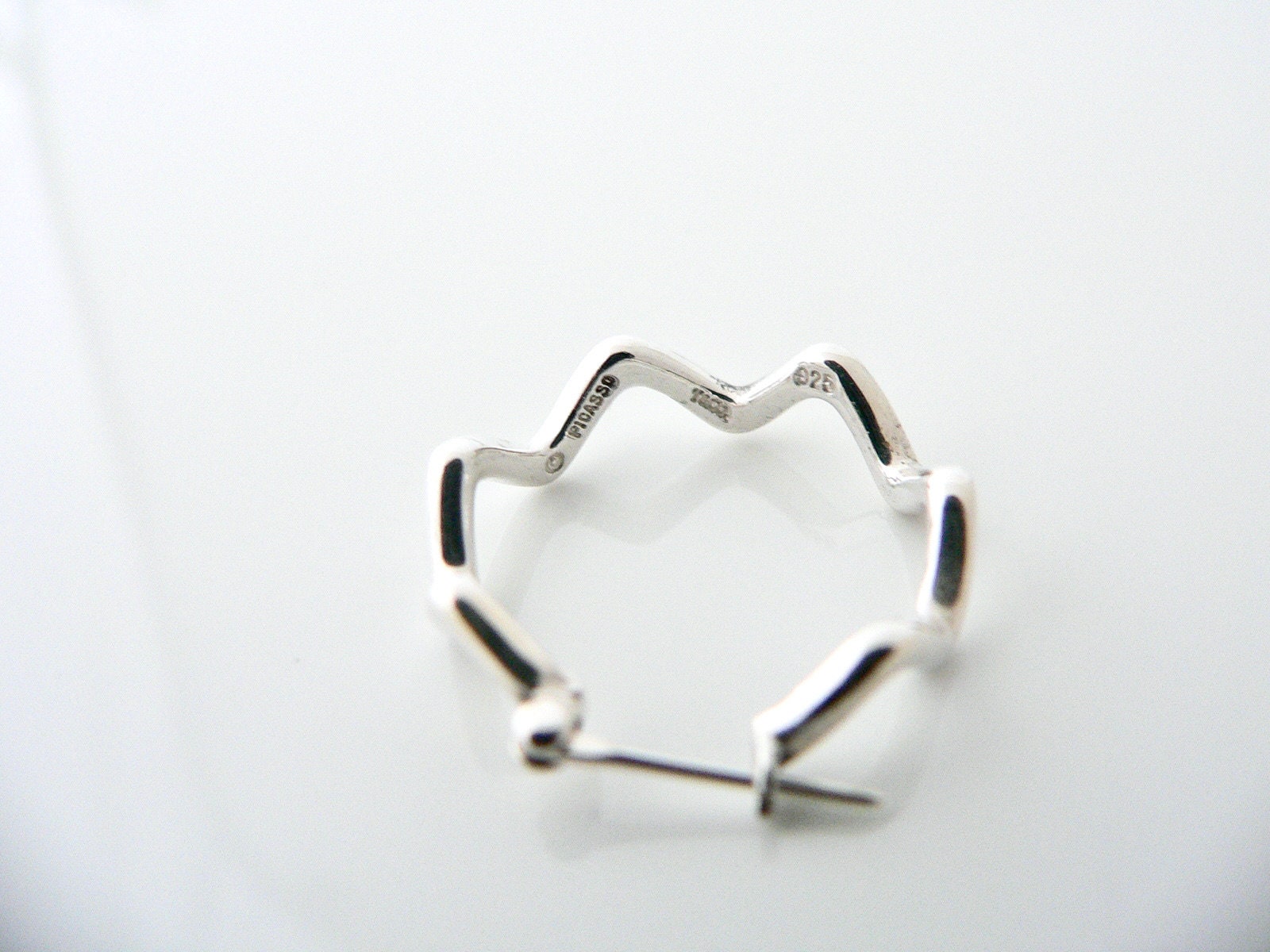 Tiffany & Co. Zig Zag Band Ring 925 Sterling Silver
