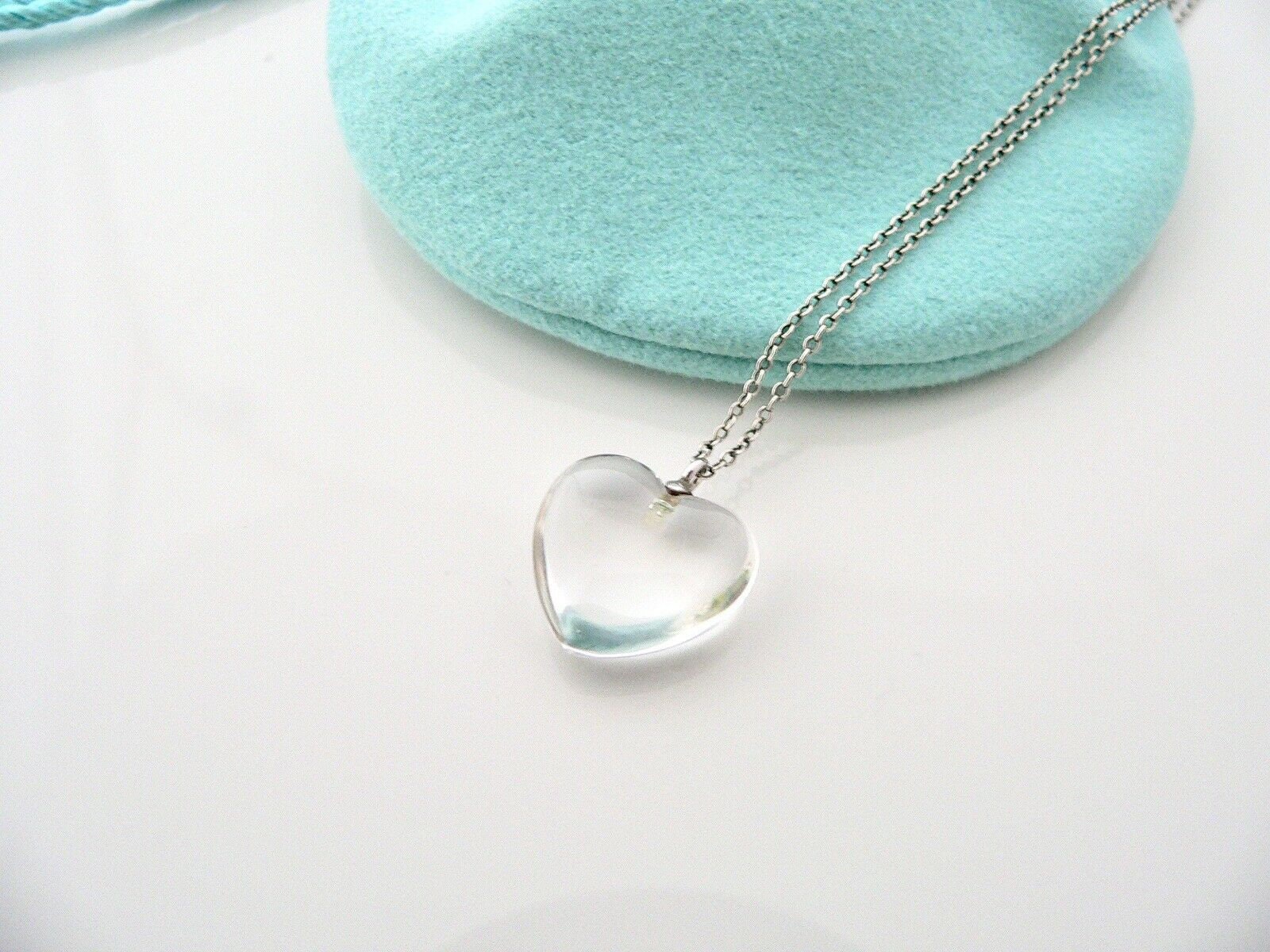 アクセサリー Tiffany Puff Heart Necklace Tiffany & Co. 925 Silver Puff Heart Cutout Pendant 16