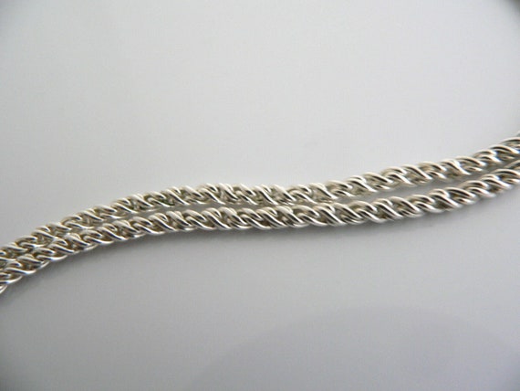 Tiffany And Co Silver Double Rope Love Knot Neckl… - image 4