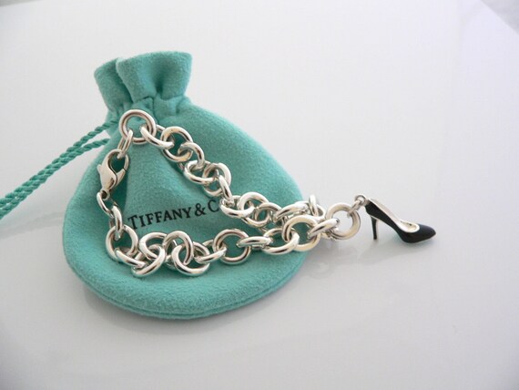 Tiffany & Co Shoe Bracelet Bangle Charm Pendant Gift Pouch Clasp