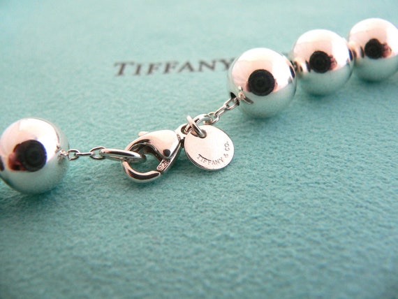 Tiffany And Co Silver 10 Mm Ball Bead Necklace 30… - image 5