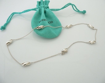 Tiffany & Co Sea horse Link Necklace Silver Peretti  Pendant Charm 16.9 Inch Gift Pouch Love Statement Ocean Sea Water Lover Cocktail Party