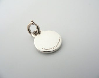 Tiffany and Co Silver 1837 Circle Blue Enamel Charm Clasp 4