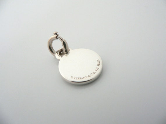Tiffany and Co Silver 1837 Circle Blue Enamel Charm Clasp 4