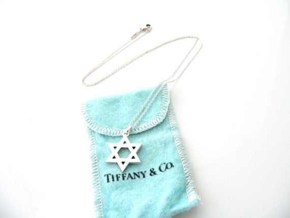 Vintage Tiffany & Co Sterling Silver Star Of David Pendant Necklace 16”  2.42g | eBay