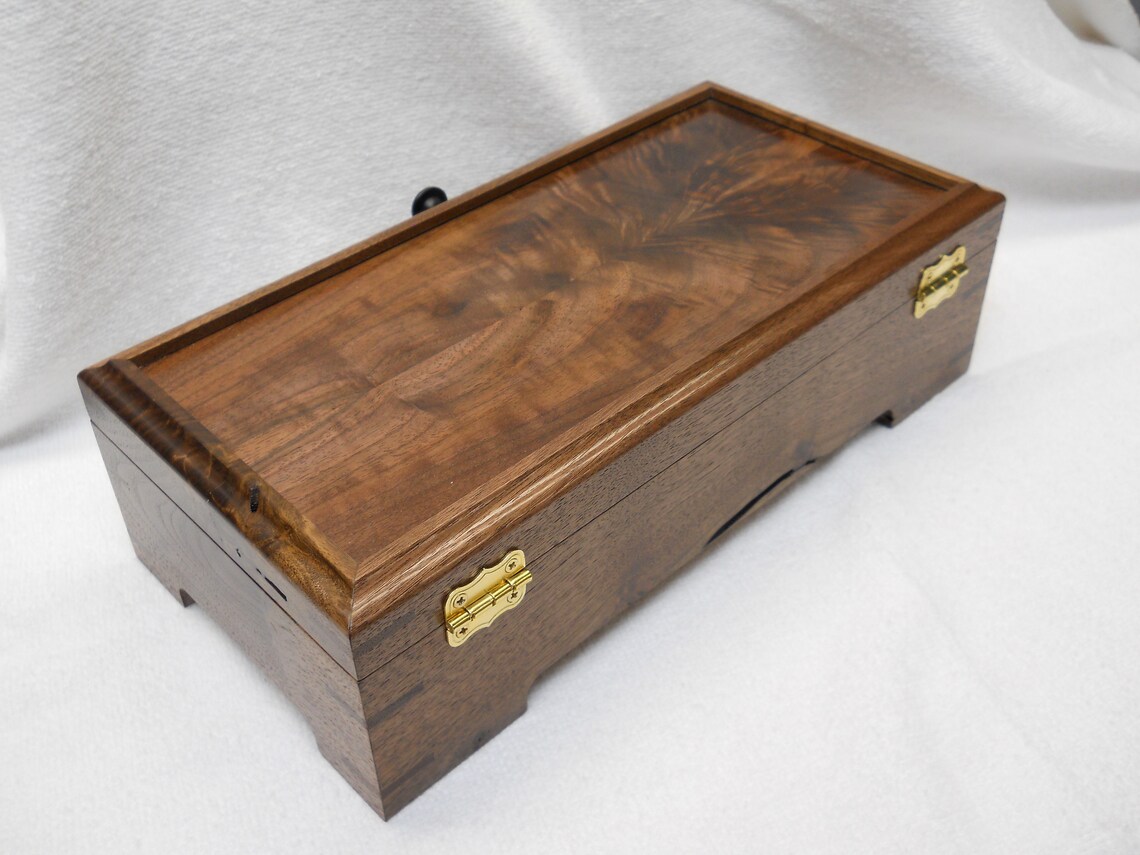 Black Walnut Jewelry Box 488 Etsy