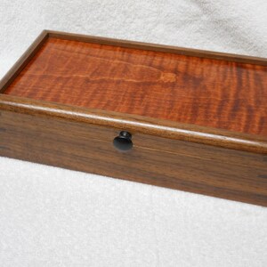 Black walnut & curly maple box  #576