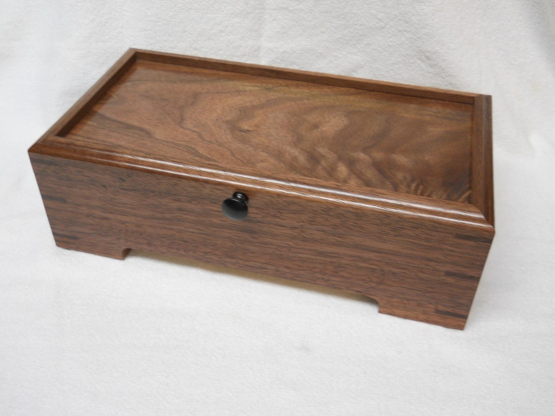 Black Walnut Jewelry Box 617 Etsy