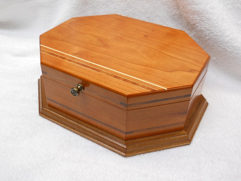 Black Cherry Octagon Jewelry Box 113 Etsy