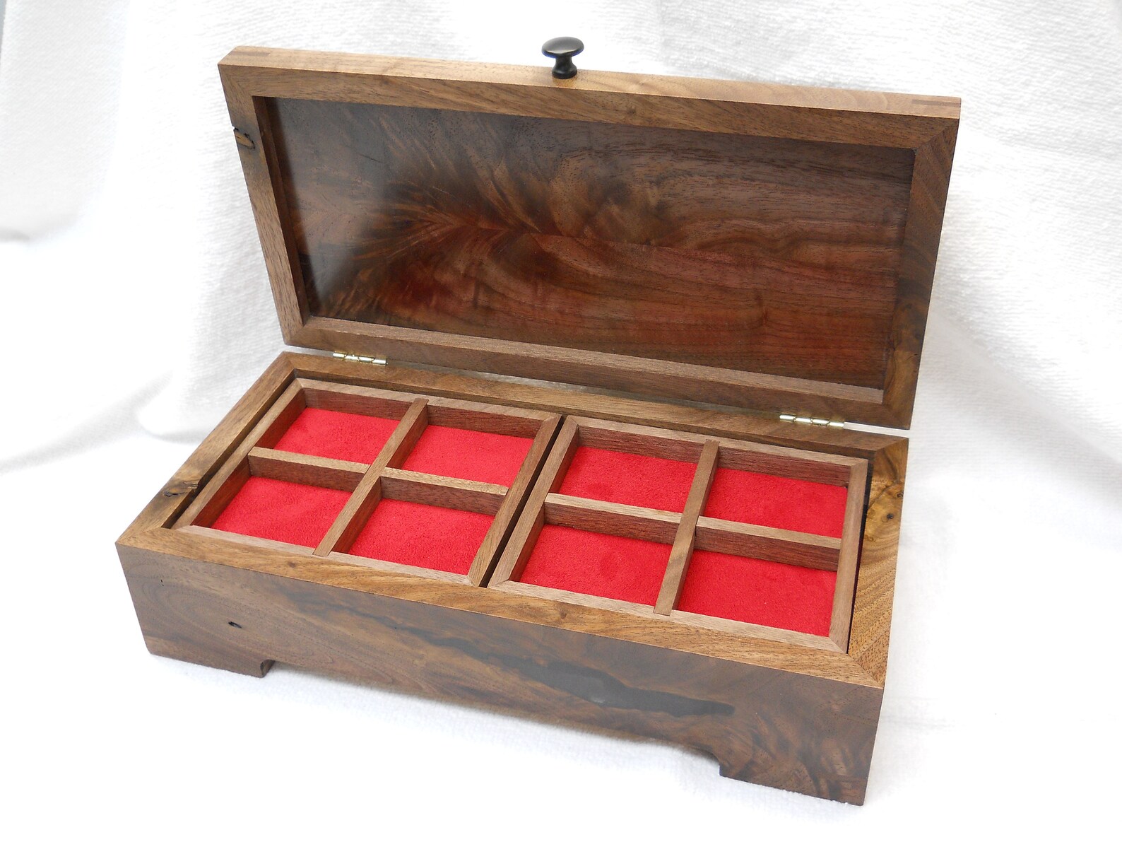 Black Walnut Jewelry Box 488 Etsy