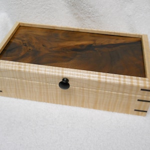 Curly maple & figured black walnut box.  #581