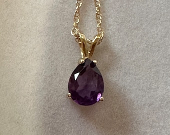 Gold Amethyst Necklace